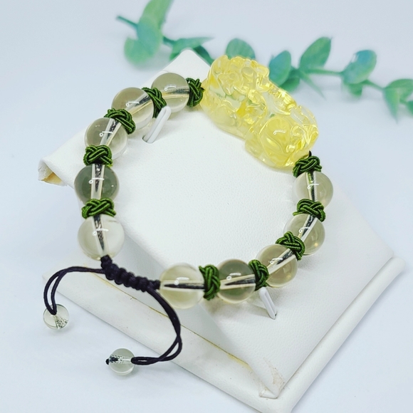 Natural Citrine Pixiu Carving Bracelet - Picture 1 of 4